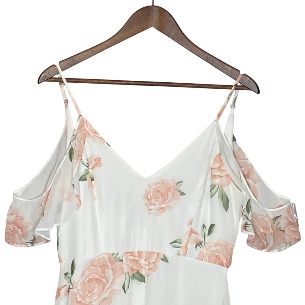 Lulus Womens Take You There Floral Maxi Dress L Wedding Guest Romantic Feminine - Picture 3 of 15